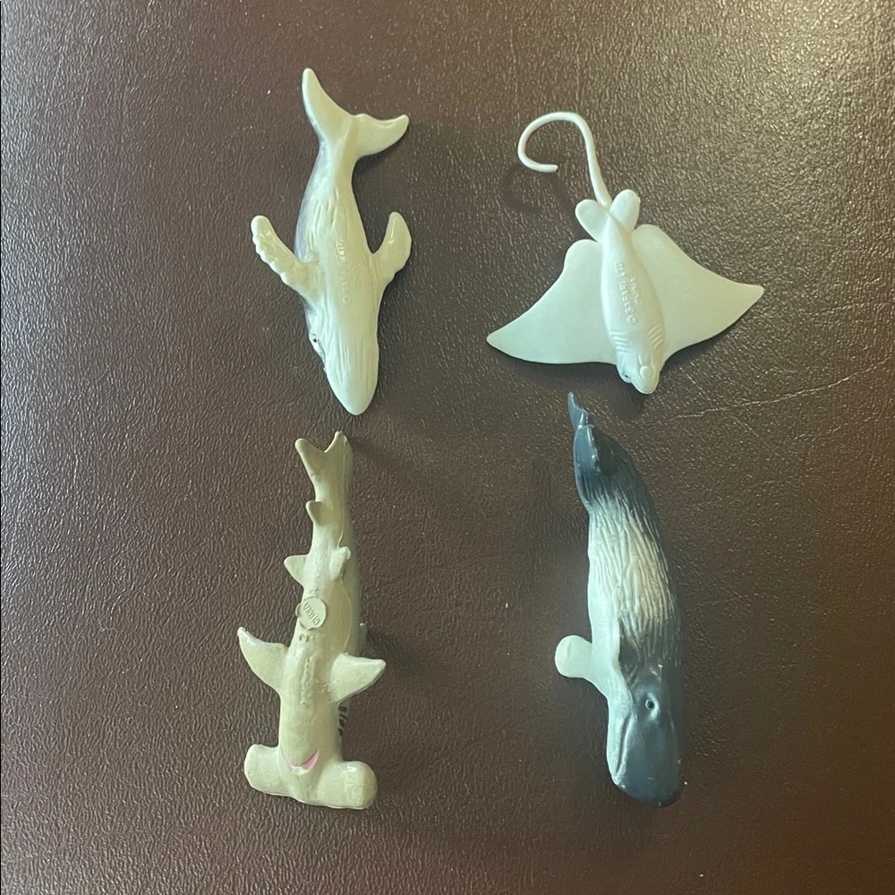 Set of 4 Marine Animal Figurines